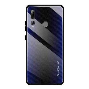 For Huawei Enjoy 9s / Honor 10i / 20i / 20 Lite / P Smart Plus 2019 / Maimang 8 Texture Gradient Glass Protective Case(Dark Blue)