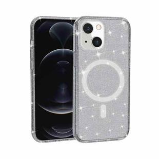For iPhone 13 mini Terminator Style Glitter Powder MagSafe Magnetic Phone Case (Grey)