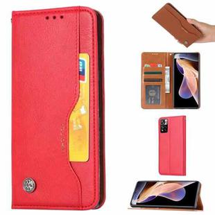 For Xiaomi Redmi Note 11 5G Domestic Version / Poco M4 Pro Knead Skin Texture Leather Phone Case(Red)