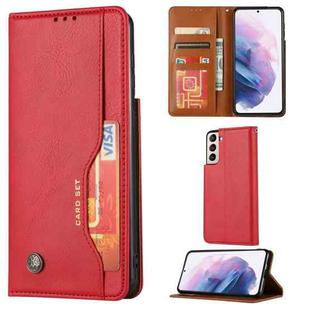 For Samsung Galaxy S22 5G Knead Skin Texture Leather Phone Case(Red)