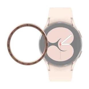 For Samsung Galaxy Watch4 40mm Smart Watch Steel Bezel Ring(Rose Gold)