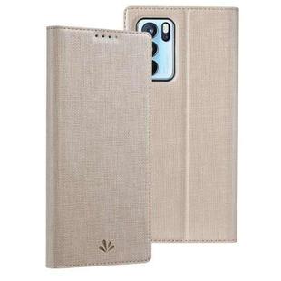 For OPPO Reno6 Pro 5G ViLi DMX Series Shockproof Magnetic Attraction Horizontal Flip Leather Phone Case(Gold)