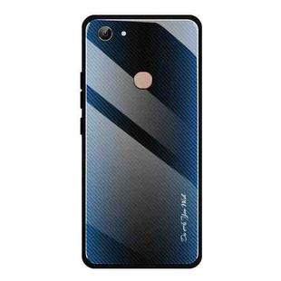 For Vivo Y83 Texture Gradient Glass Protective Case(Blue)