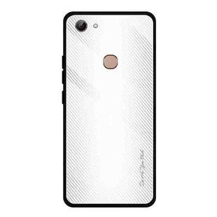 For Vivo Y83 Texture Gradient Glass Protective Case(White)