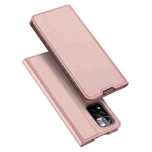 For Xiaomi Redmi Note 11 Pro / Redmi Note 11 Pro+ DUX DUCIS Skin Pro Series Shockproof Horizontal Flip Leather Phone Case(Rose Gold)
