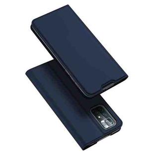 For Xiaomi Redmi Poco M4 Pro 5G/Redmi Note 11S/11T 5G/Redmi Note 11 DUX DUCIS Skin Pro Series Shockproof Horizontal Flip Leather Phone Case(Dark Blue)