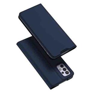 For Samsung Galaxy A33 5G DUX DUCIS Skin Pro Series Shockproof Horizontal Flip Leather Phone Case(Dark Blue)