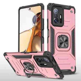For Xiaomi 11T Magnetic Armor TPU + PC Phone Case(Rose Gold)