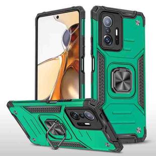 For Xiaomi 11T Magnetic Armor TPU + PC Phone Case(Dark Green)