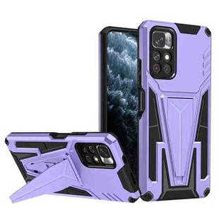 For Xiaomi Redmi Note 11/Poco M4 Pro 5G Super V Armor PC + TPU Phone Case(Purple)