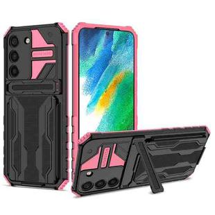 For Samsung Galaxy S22 5G Armor Card PC + TPU Phone Case(Pink)