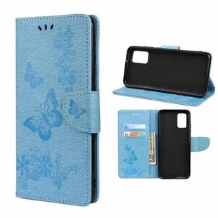 For Xiaomi Redmi Note 11 Pro Butterfly Embossed Horizontal Flip Leather Phone Case with Card Slot & Holder(Blue)