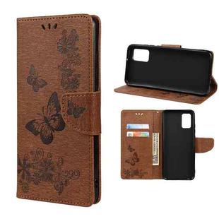 For Xiaomi Redmi Note 11 5G Butterfly Embossed Horizontal Flip Leather Phone Case with Card Slot & Holder(Brown)