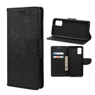 For Xiaomi Redmi Note 11 5G Butterfly Embossed Horizontal Flip Leather Phone Case with Card Slot & Holder(Black)