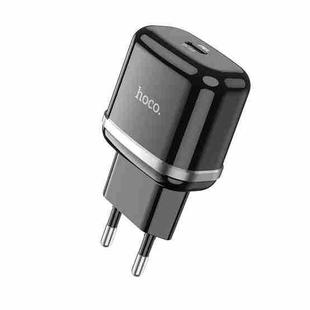 hoco N24 Victorious Single Port USB-C / Type-C PD20W Charger, EU Plug(Black)