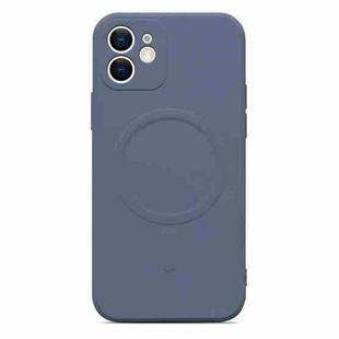 For iPhone 12 mini Liquid Silicone Full Coverage Magsafe Phone Case (Grey)