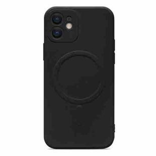 For iPhone 11 Liquid Silicone Full Coverage Magsafe Phone Case (Black)