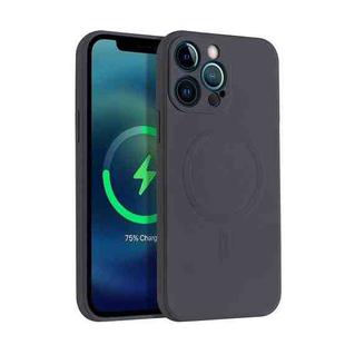 For iPhone 11 Pro Max Liquid Silicone Full Coverage Magsafe Phone Case (Dark Green)
