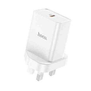 hoco NK6 Single Port USB-C / Type-C PD20W Charger, UK Plug(White)