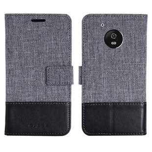 For Motorola Moto G5 MUMXA MX102 Horizontal Flip Canvas Stitching Leather Case with Holder & Card Slots & Wallet(Black)