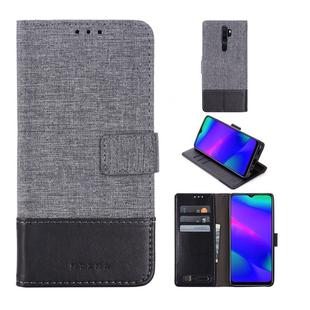 For OPPO A9 2020 MUMXA MX102 Horizontal Flip Canvas Stitching Leather Case with Holder & Card Slots & Wallet(Black)