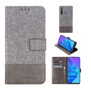 For OPPO Realme 5 MUMXA MX102 Horizontal Flip Canvas Stitching Leather Case with Holder & Card Slots & Wallet(Grey)