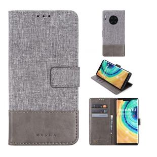 For Huawei Mate 30 Pro MUMXA MX102 Horizontal Flip Canvas Stitching Leather Case with Holder & Card Slots & Wallet(Grey)