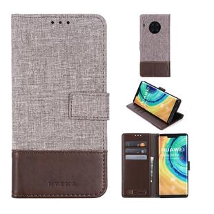 For Huawei Mate 30 Pro MUMXA MX102 Horizontal Flip Canvas Stitching Leather Case with Holder & Card Slots & Wallet(Brown)
