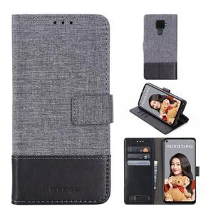 For Huawei Nova 5i Pro MUMXA MX102 Horizontal Flip Canvas Stitching Leather Case with Holder & Card Slots & Wallet(Black)