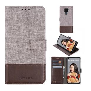 For Huawei Nova 5i Pro MUMXA MX102 Horizontal Flip Canvas Stitching Leather Case with Holder & Card Slots & Wallet(Brown)