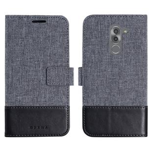 For Huawei Mate 9 Lite MUMXA MX102 Horizontal Flip Canvas Stitching Leather Case with Holder & Card Slots & Wallet(Black)