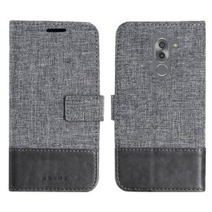 For Huawei Mate 9 Lite MUMXA MX102 Horizontal Flip Canvas Stitching Leather Case with Holder & Card Slots & Wallet(Grey)