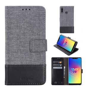 For LG W10 MUMXA MX102 Horizontal Flip Canvas Stitching Leather Case with Holder & Card Slots & Wallet(Black)
