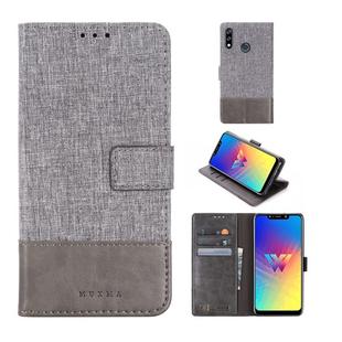 For LG W10 MUMXA MX102 Horizontal Flip Canvas Stitching Leather Case with Holder & Card Slots & Wallet(Grey)