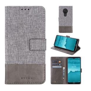 For Nokia 6.2 MUMXA MX102 Horizontal Flip Canvas Stitching Leather Case with Holder & Card Slots & Wallet(Grey)