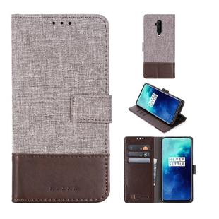 For OnePlus 7T Pro MUMXA MX102 Horizontal Flip Canvas Stitching Leather Case with Holder & Card Slots & Wallet(Brown)