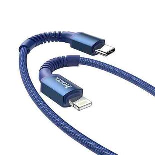 hoco X71 Especial PD 20W 3A USB-C / Type-C to 8 Pin Charging Data Cable for iPhone, iPad(Blue)