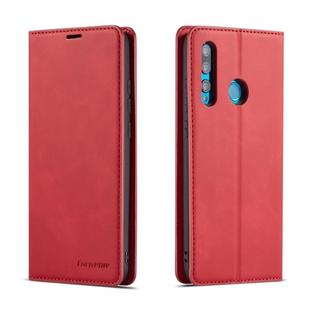 For Huawei P Smart+ (2019) Forwenw Dream Series Oil Edge Strong Magnetism Horizontal Flip Leather Case with Holder & Card Slots & Wallet & Photo Frame(Red)