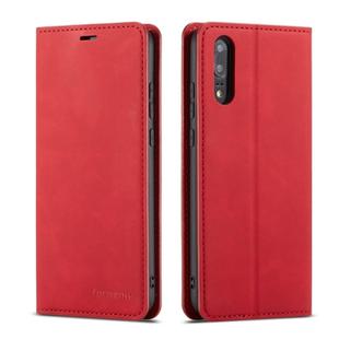 For Huawei P20 Forwenw Dream Series Oil Edge Strong Magnetism Horizontal Flip Leather Case with Holder & Card Slots & Wallet & Photo Frame(Red)