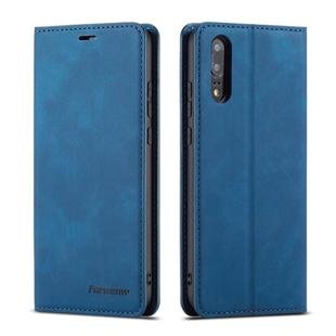 For Huawei P20 Forwenw Dream Series Oil Edge Strong Magnetism Horizontal Flip Leather Case with Holder & Card Slots & Wallet & Photo Frame(Blue)