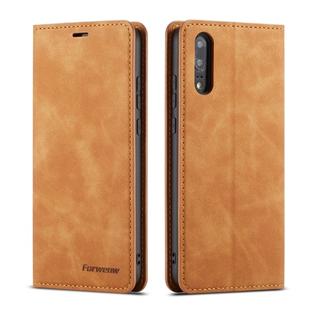 For Huawei P20 Forwenw Dream Series Oil Edge Strong Magnetism Horizontal Flip Leather Case with Holder & Card Slots & Wallet & Photo Frame(Brown)