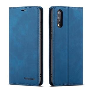 For Huawei P20 Pro Forwenw Dream Series Oil Edge Strong Magnetism Horizontal Flip Leather Case with Holder & Card Slots & Wallet & Photo Frame(Blue)
