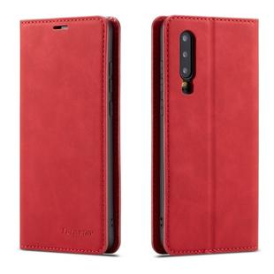 For Huawei P30 Forwenw Dream Series Oil Edge Strong Magnetism Horizontal Flip Leather Case with Holder & Card Slots & Wallet & Photo Frame(Red)