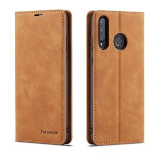 For Huawei P30 Lite Forwenw Dream Series Oil Edge Strong Magnetism Horizontal Flip Leather Case with Holder & Card Slots & Wallet & Photo Frame(Brown)