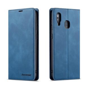 For Galaxy A60 Forwenw Dream Series Oil Edge Strong Magnetism Horizontal Flip Leather Case with Holder & Card Slots & Wallet & Photo Frame(Blue)