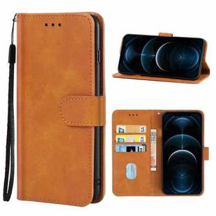 For iPhone 12 Pro Max Leather Phone Case(Brown)