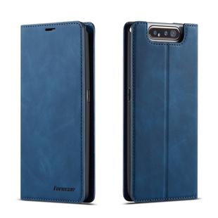 For Galaxy A80 / A90 Forwenw Dream Series Oil Edge Strong Magnetism Horizontal Flip Leather Case with Holder & Card Slots & Wallet & Photo Frame(Blue)