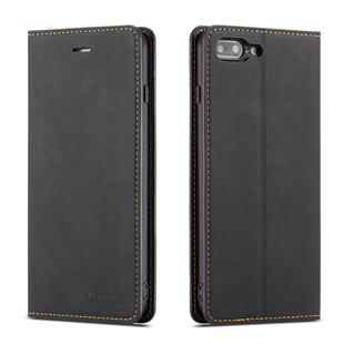 For iPhone 8 Plus / 7 Plus Forwenw Dream Series Oil Edge Strong Magnetism Horizontal Flip Leather Case with Holder & Card Slots & Wallet & Photo Frame(Black)