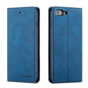 For iPhone 8 Plus / 7 Plus Forwenw Dream Series Oil Edge Strong Magnetism Horizontal Flip Leather Case with Holder & Card Slots & Wallet & Photo Frame(Blue)