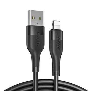 JOYROOM S-1030M12 3A USB to 8 Pin Fast Charging Data Cable, Cable Length: 1m(Black)